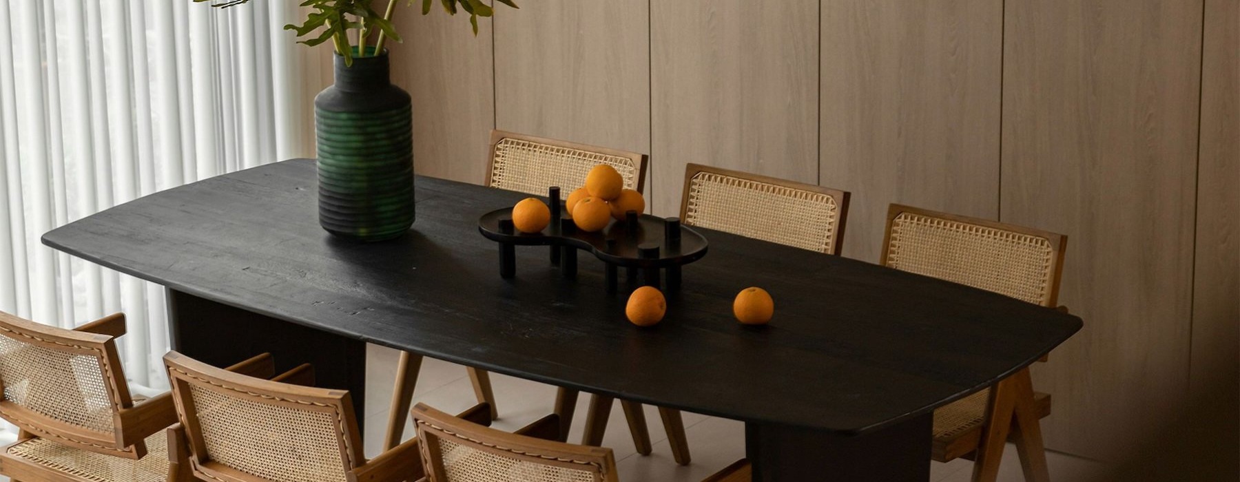 a table with chairs around it